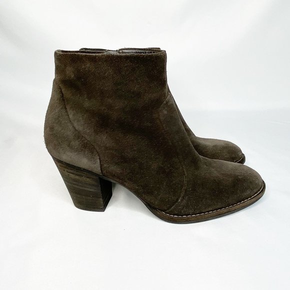 Paul Green Munchen Womens Brown Suede Block Heel Ankle Boots US 8 - Picture 1 of 11